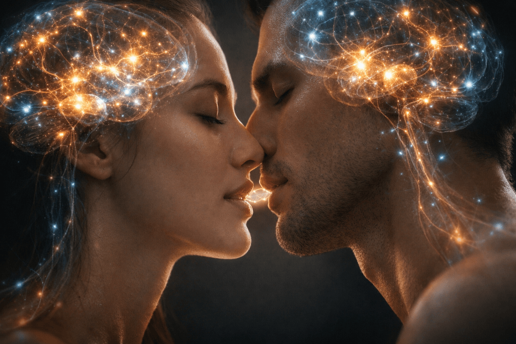 neuroscience benefits of kissing